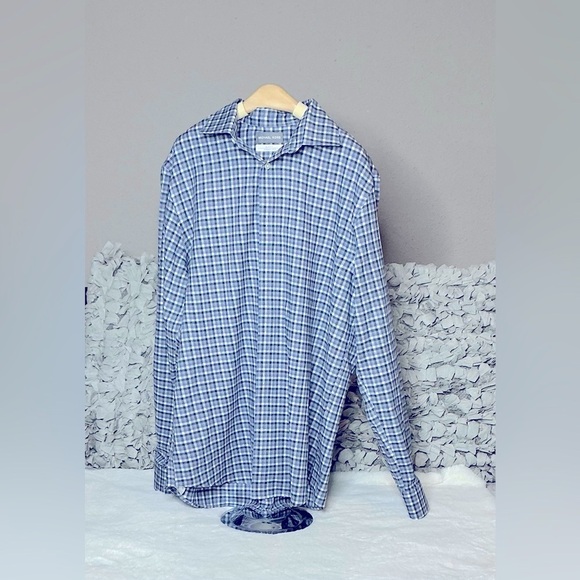 Michael Kors Blue Casual Button Down Shirt - Picture 1 of 7